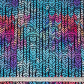 PLETENEC / duhový - organický úplet single jersey s elastanem