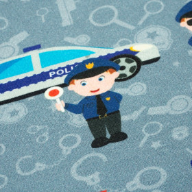 100cm POLICIE / tmavě šedý - Viskózový úplet WE210