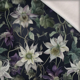 PASTEL FLOWERS WZ.6 - teplákovina počesaná s elastanem ITY