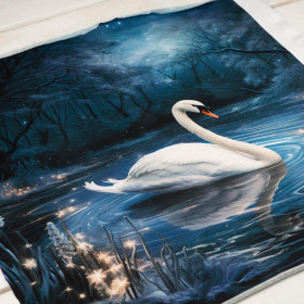 GOTHIC SWAN - panel (60cm x 50cm) SINGLE JERSEY