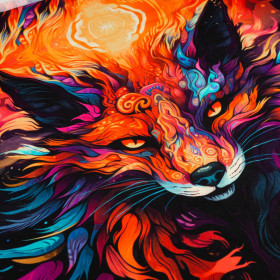 COLORFUL FOX - panel (60cm x 50cm) SINGLE JERSEY