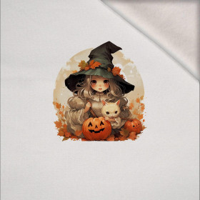 HALLOWEEN GIRL - panel (60cm x 50cm) teplákovina počesaná s elastanem ITY