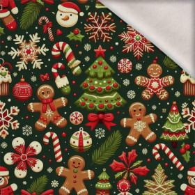 HAPPY CHRISTMAS WZ. 9 - teplákovina počesaná s elastanem ITY