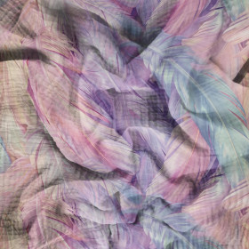 Vzor peří 1 - Mušelín bavlněný