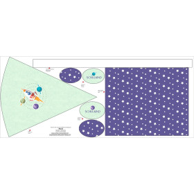 První třída Candy Cone - RAKETA A PLANETY (CESTA DO VESMÍRU) / ACID WASH MENTOLOVÝ / Velikost na výběr