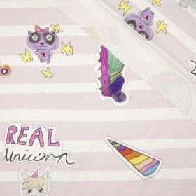 DĚTSKÝ MIX / pruhy bílo - růžové - úplet TE210