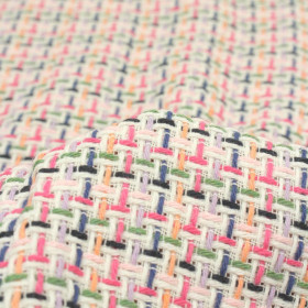 Colorful tweed fabric (Chanel)