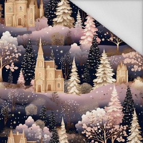 Pink Vintage Christmas wz. 2 - tkanina wodoodporna