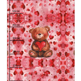 VALENTINE'S DAY / BEAR 2 - panel (60cm x 50cm)  Potahový velur 