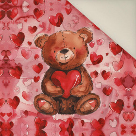 VALENTINE'S DAY / BEAR 2 - panel (60cm x 50cm)  Potahový velur 
