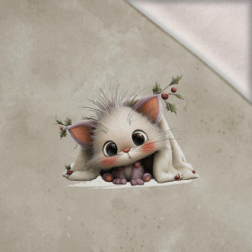 WINTER ANIMALS wz.14 - panel (60cm x 50cm) teplákovina počesaná s elastanem ITY