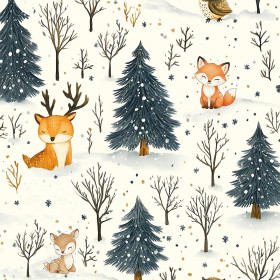WINTER ANIMALS WZ.2 - Jersey wiskozowy