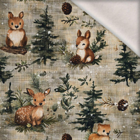 WINTER ANIMALS WZ.3 - teplákovina počesaná s elastanem ITY