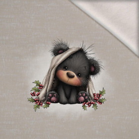 WINTER ANIMALS wz.8 - panel (60cm x 50cm) teplákovina počesaná s elastanem ITY