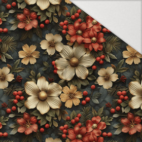 WINTER FLOWERS WZ.17 - Hydrofobní česaná teplákovina