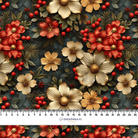 WINTER FLOWERS WZ.17 - lehký, česaný úplet