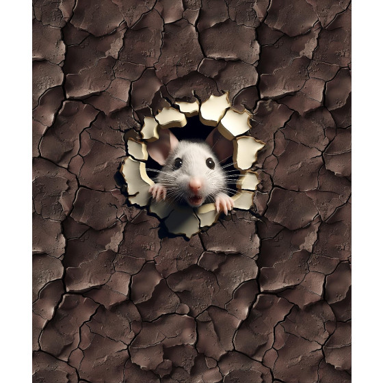 ANIMALS CRACKED wz.6 (MOUSE) - panel (60cm x 50cm) 