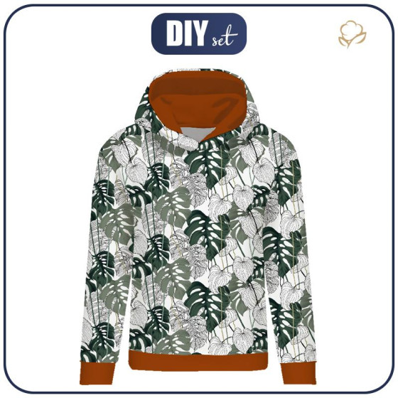 DÁMSKA MIKINA (POLA) CLASSIC S KAPUCÍ  - MONSTERA 3.0 -  teplákovina