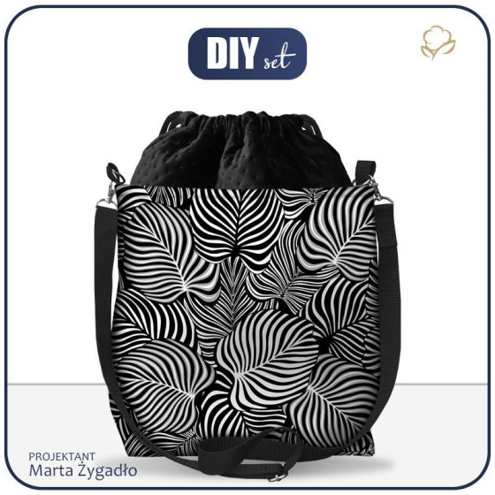 KABELKA S KOMÍNEM - Zebra listy / Černá