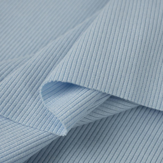 D-75 AZUROVÝ - Pletenina žebrovaná