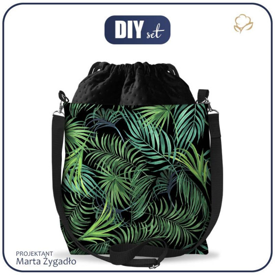 KABELKA S KOMÍNEM - Palmové listy vz. 4 / Černá