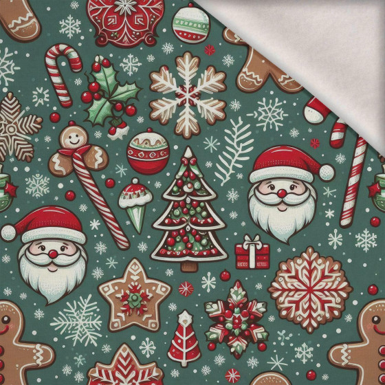 HAPPY CHRISTMAS WZ. 7 - teplákovina počesaná s elastanem ITY