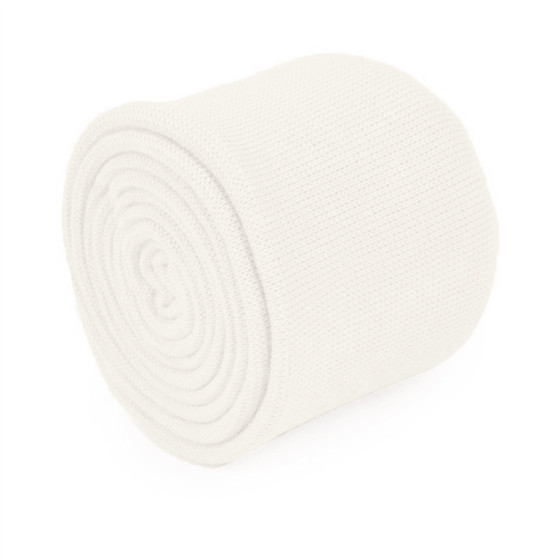 Náplet hladký, tričkovina ST - Cloud Dancer/ ECRU (D-02) 