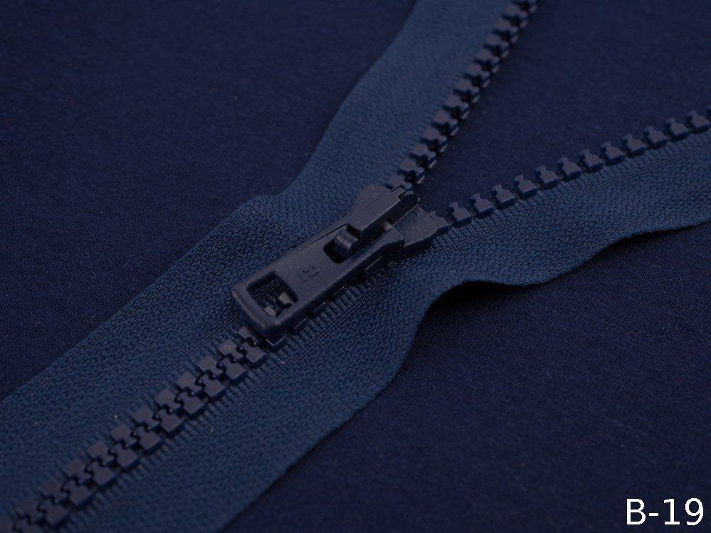 Kostěný zip 30cm dělitelný - navy B-19
