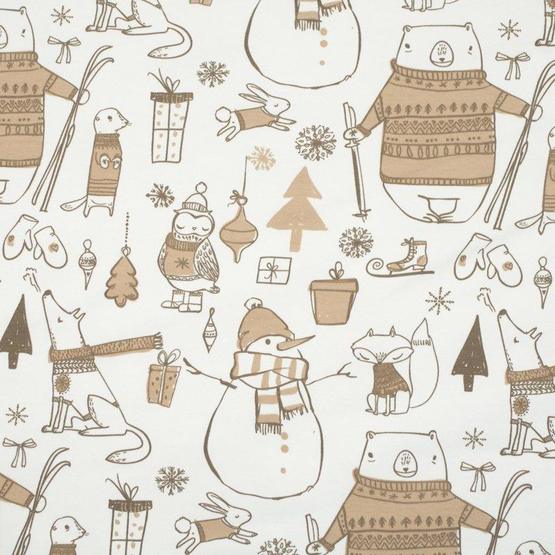 PASTELOVÁ ZIMA / B-00 bílá - teplákovina PE240