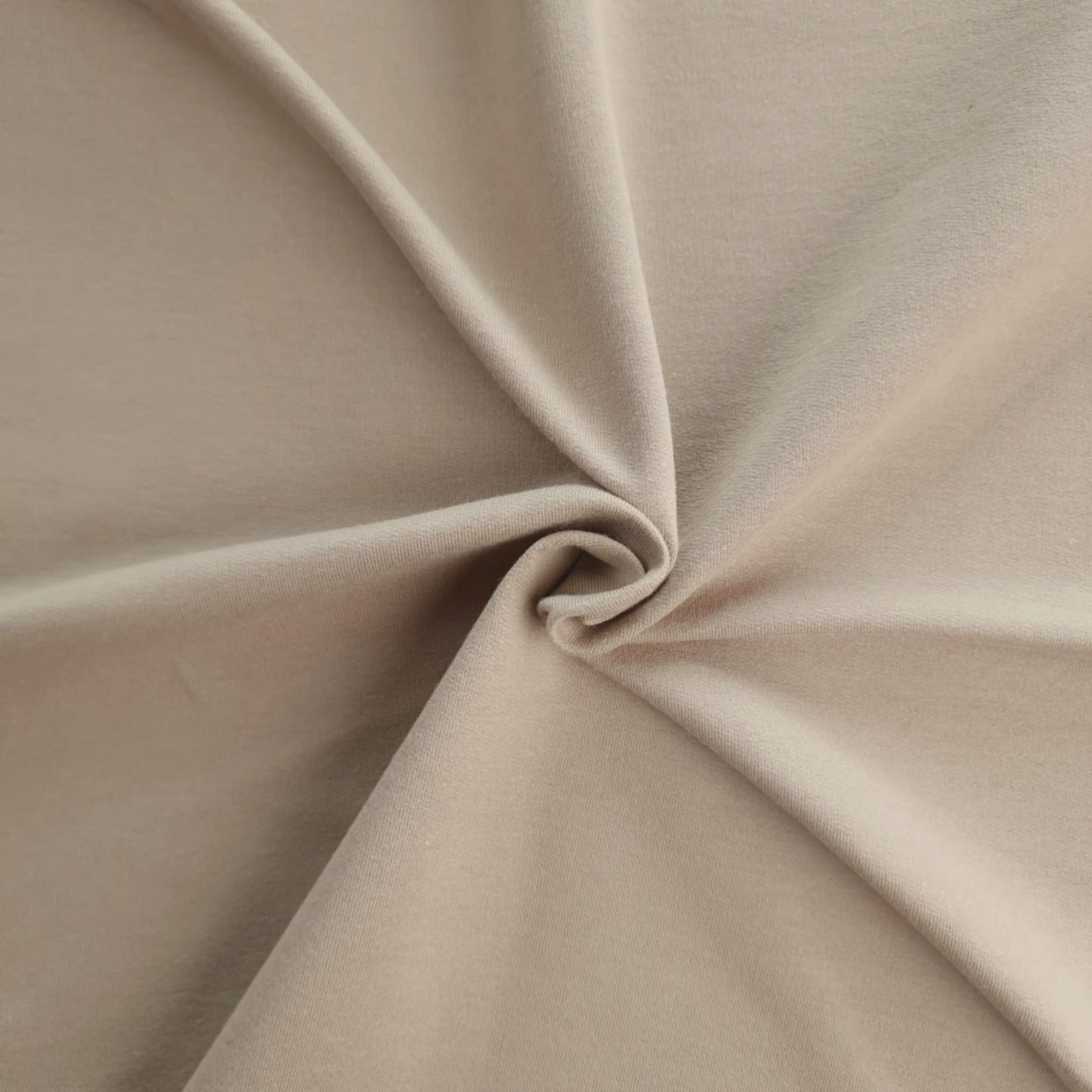 Prémiová teplákovina s jemnou smyčkou - BEIGE