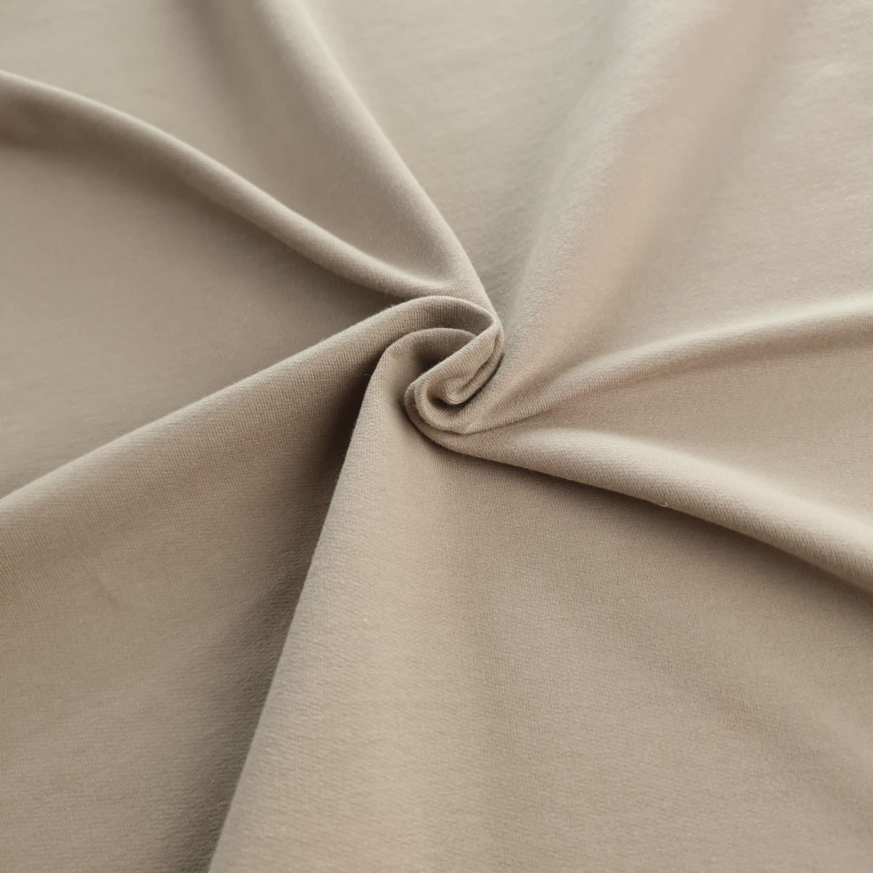 Prémiová teplákovina s jemnou smyčkou - BEIGE
