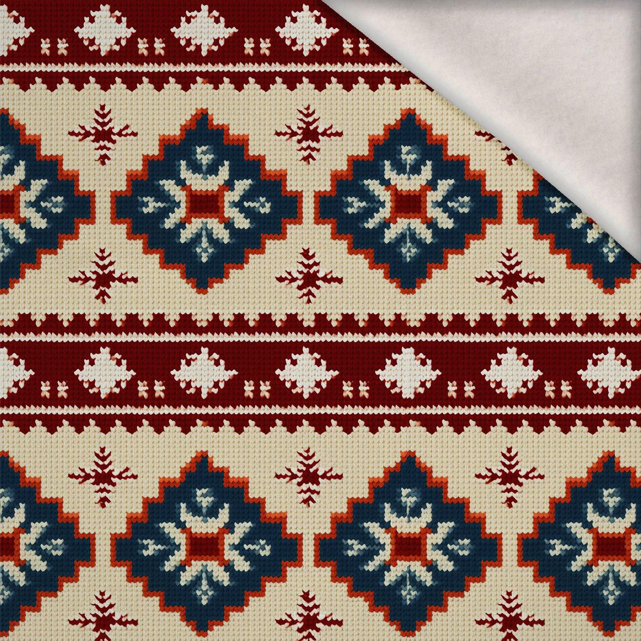 CHRISTMAS SWEATER wz.3 - teplákovina počesaná s elastanem ITY