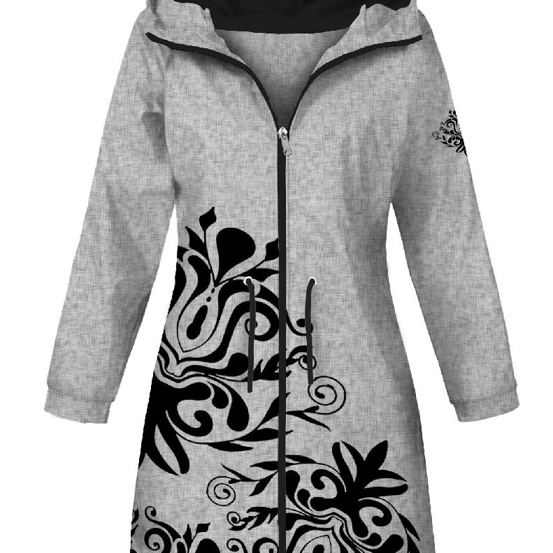 DÁMSKÁ BUNDA PARKA (ANNA) - DAMASCO OBRYS / šedá - softshell
