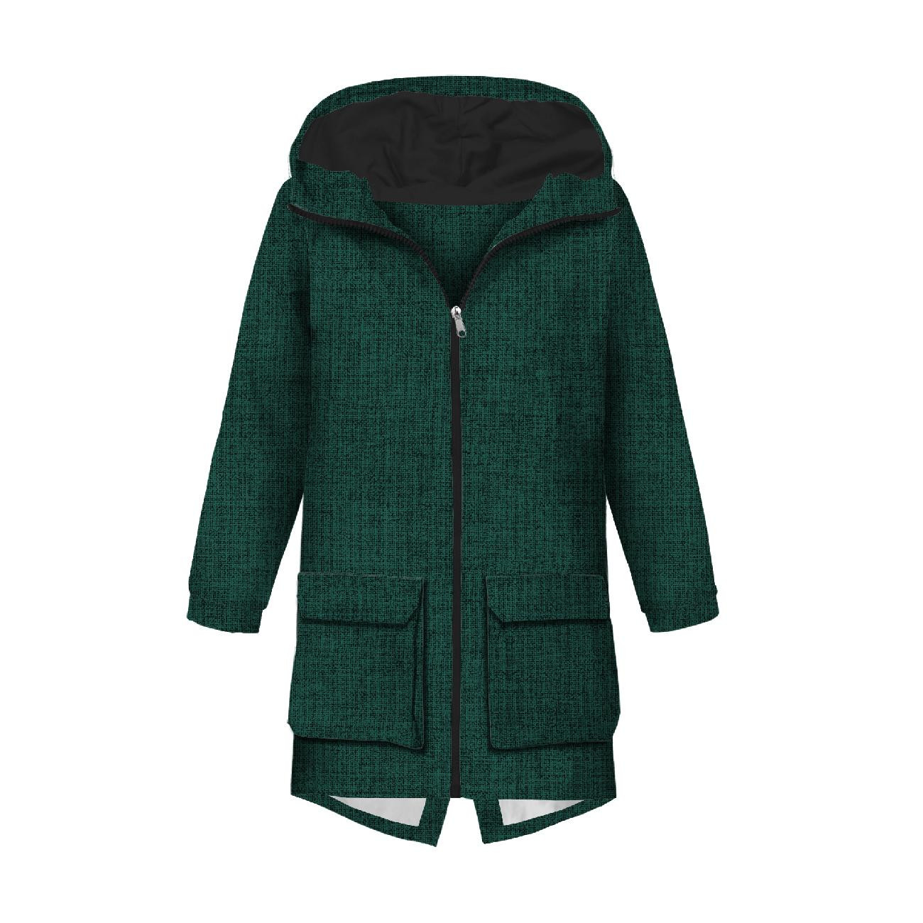 PÁNSKÁ BUNDA PARKA (TOM) - LEN / Lahvově zelená - Sada šití