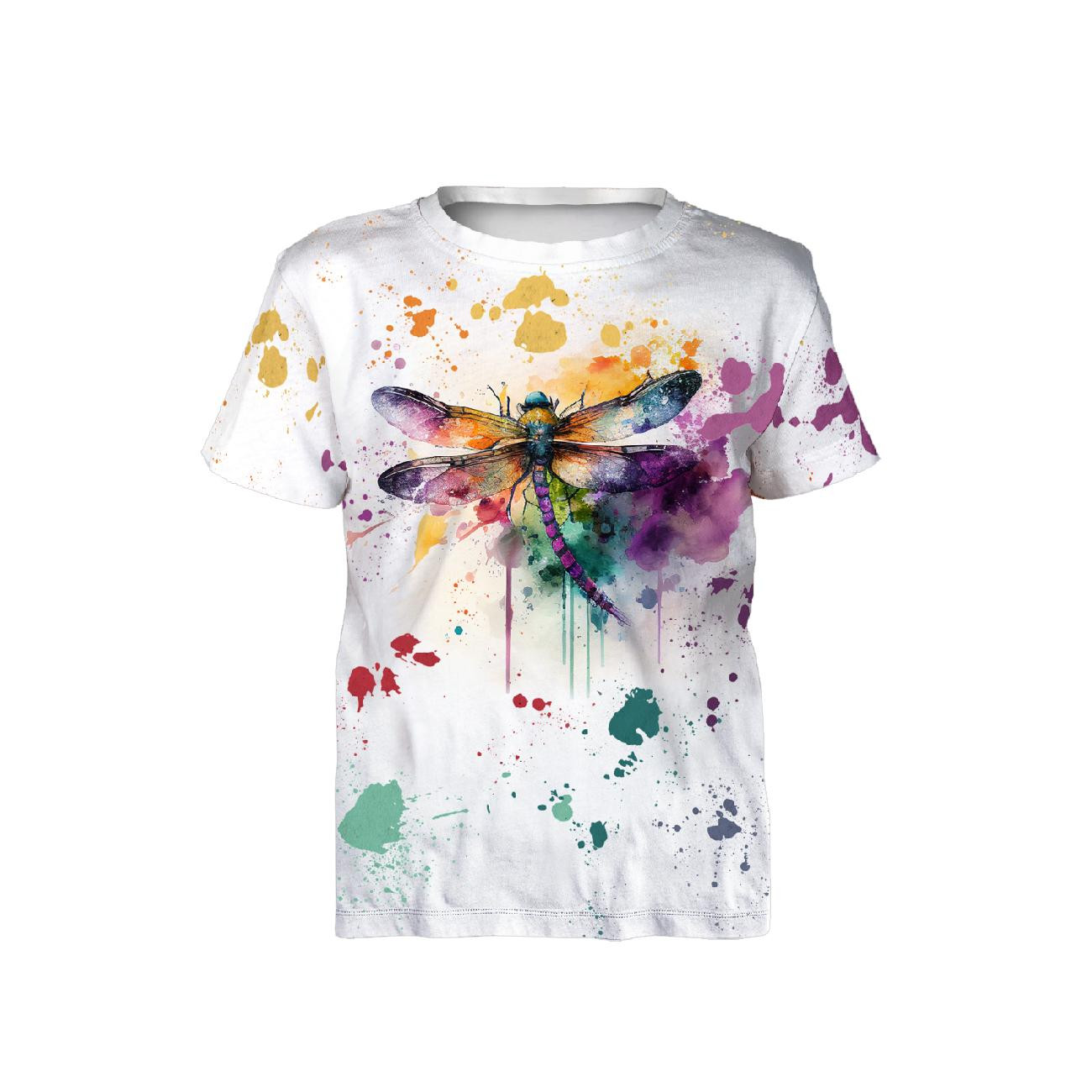 DĚTSKÉ TRIČKO -  WATERCOLOR DRAGONFLY - Sada šití