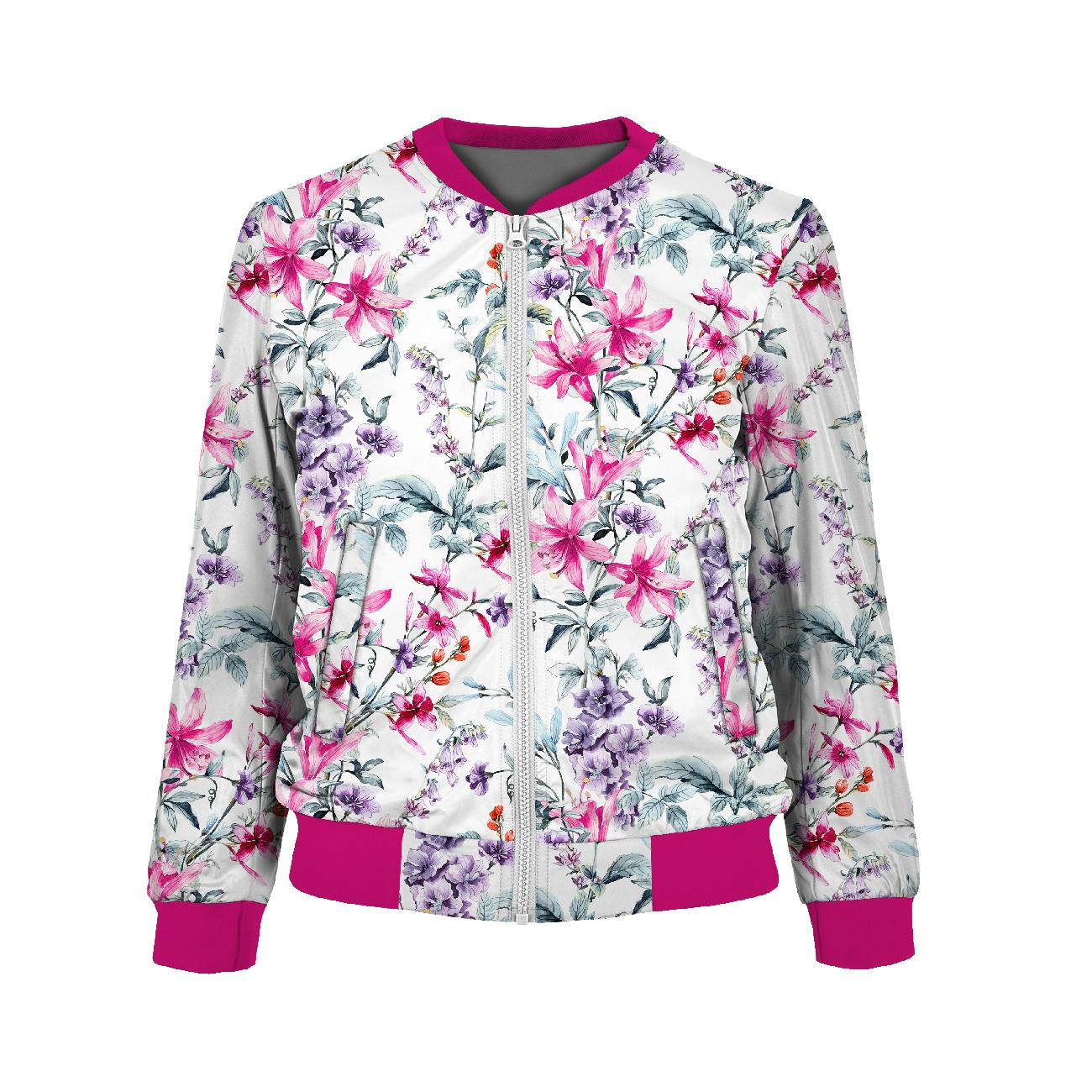 DÁMSKA BOMBER BUNDA (KAMA) - SPRING MEADOW vz. 1 - Sada šití