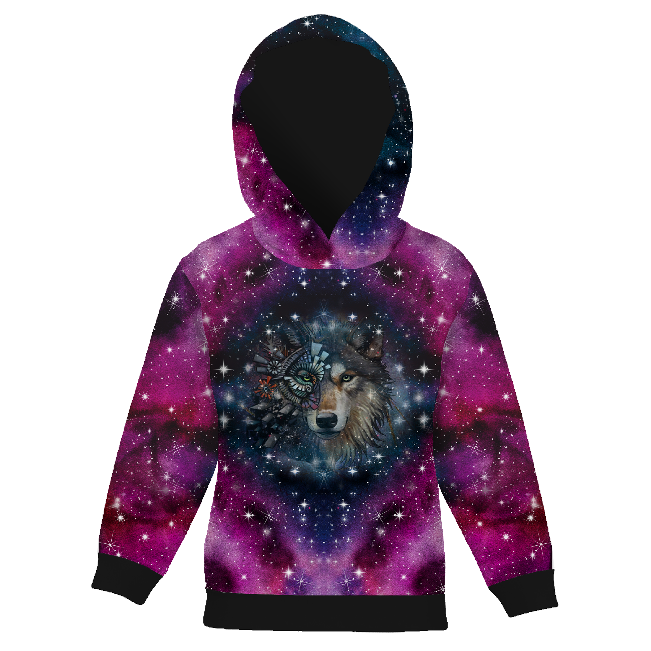 Vlk / Akvarelová galaxie Vz. 8 - panel (60cm x 50cm)