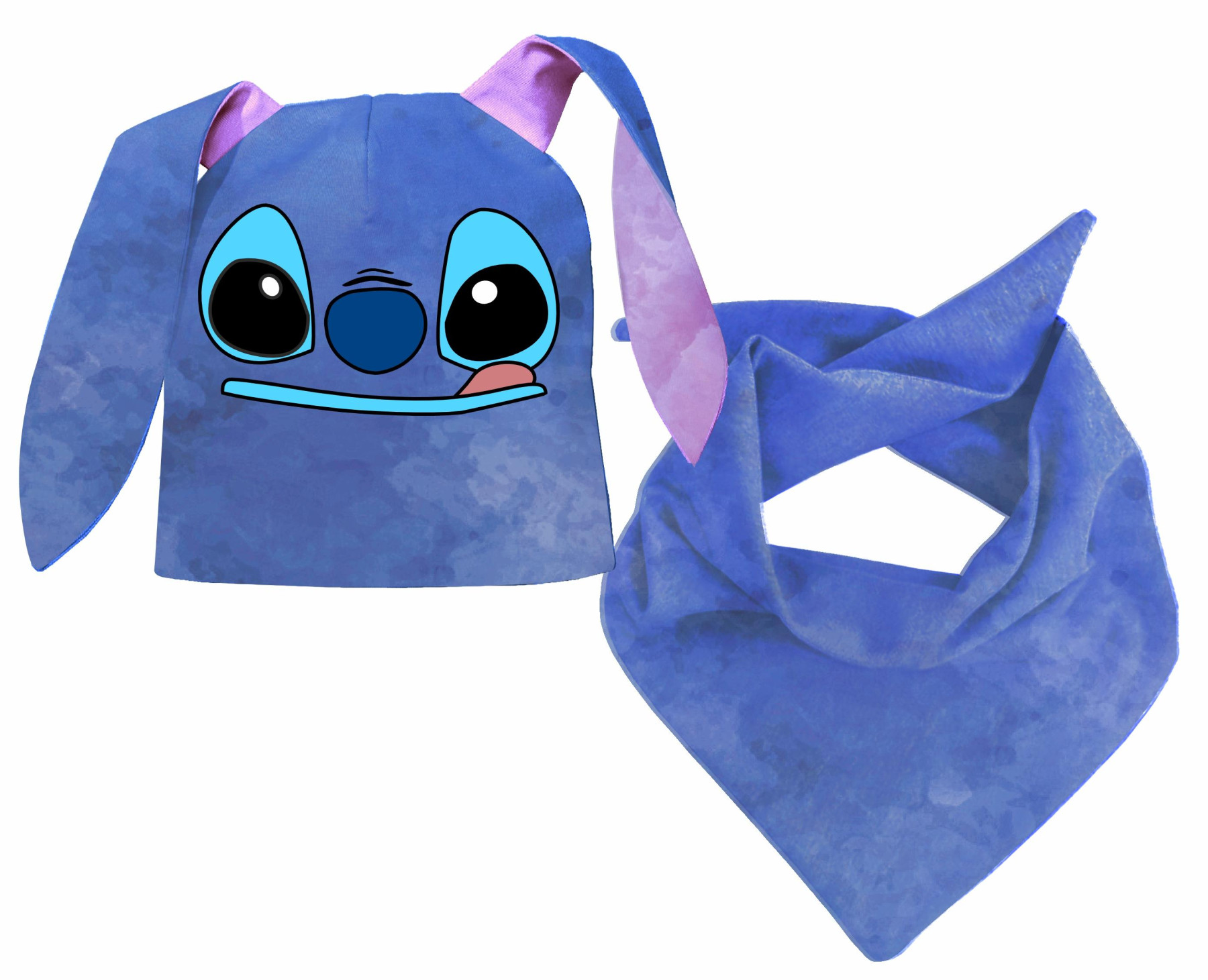 DĚTSKÁ ČEPICE A ŠATKA (BUNNY) - BLUE ALIEN - Sada šití