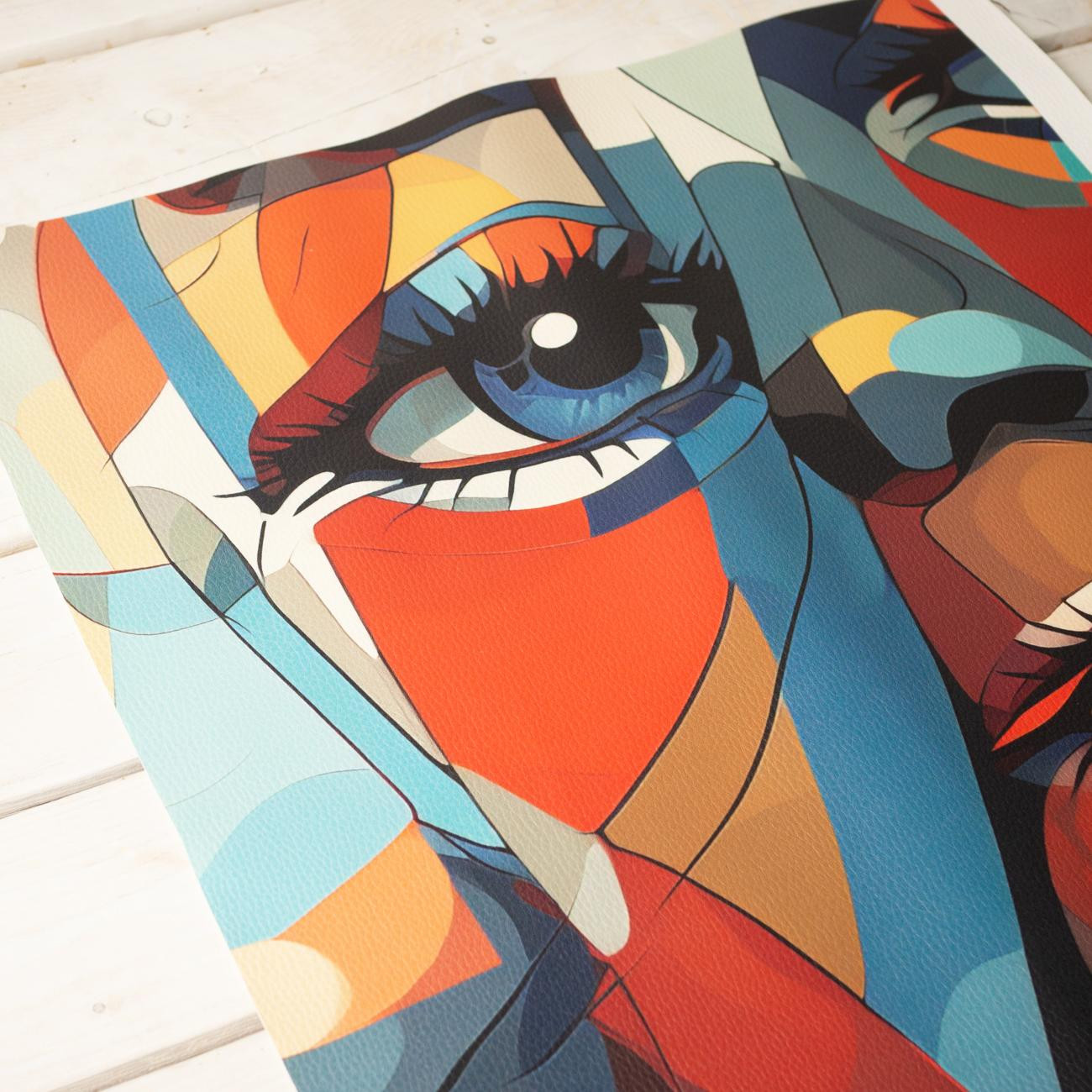 EYES (46 cm x 50 cm) - tlustá ekologická koženka tlačená
