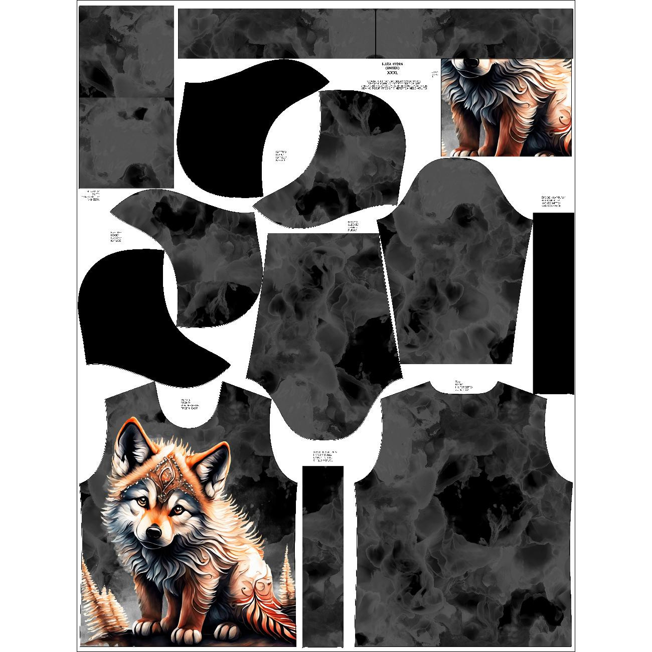 UNISEX HYDROFOBNÍ MIKINA UNISEX - ABSTRACT WOLF - Sada šití