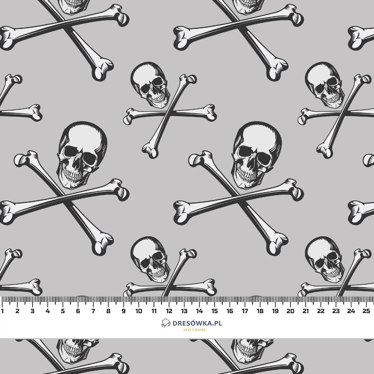 LEBKY A KOSTI - teplákovina počesaná s elastanem ITY