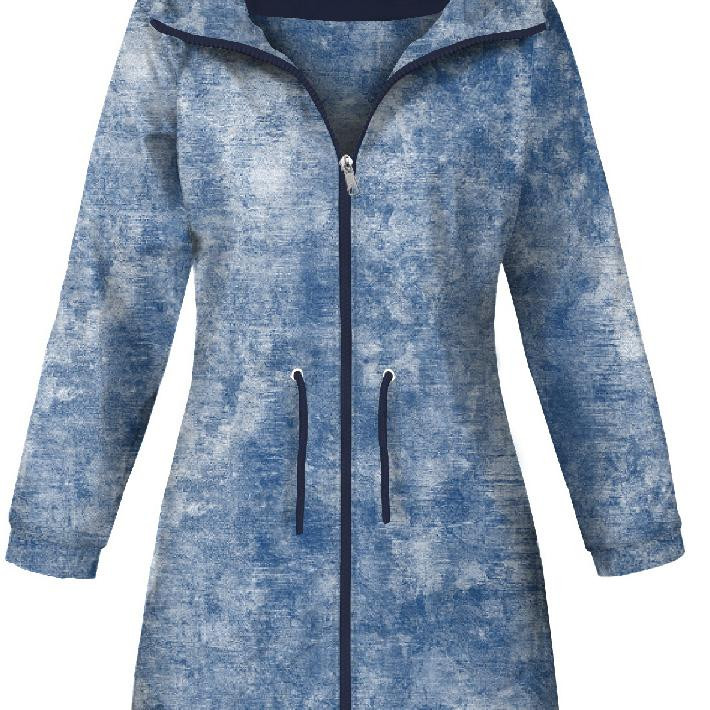 DÁMSKÁ BUNDA PARKA (ANNA) - GRUNGE (modrý) - softshell