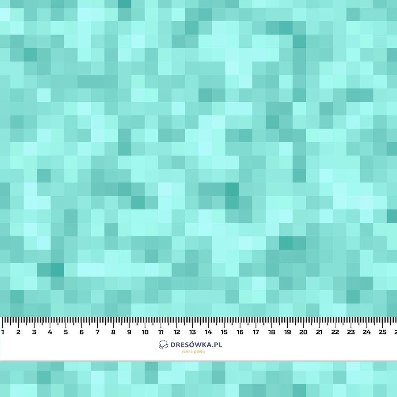 PIXELY Vz. 2 (AQUA) - teplákovina počesaná s elastanem ITY