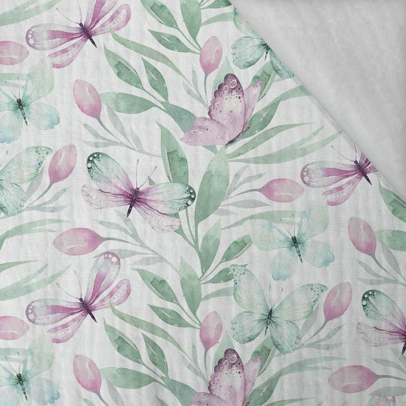 MOTÝLI MIX VZ.1 (AKVARELOVÍ MOTÝLI) - Mušelín bavlněný