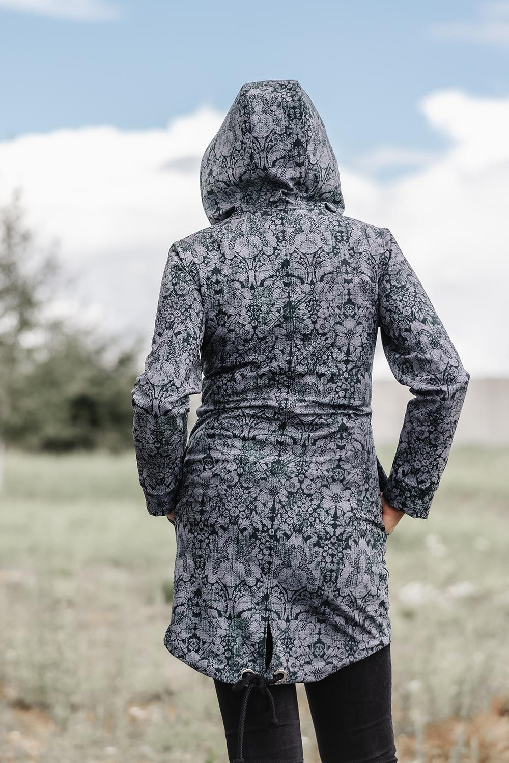 DÁMSKÁ BUNDA PARKA (ANNA) - KOUZELNÝ DAMASCO vz. 1 (KOUZELNÁ ŠKOLA) / modrá - softshell