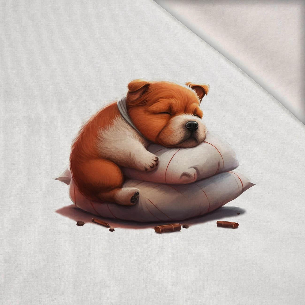 SLEEPING DOG - panel (60cm x 50cm) teplákovina počesaná s elastanem ITY