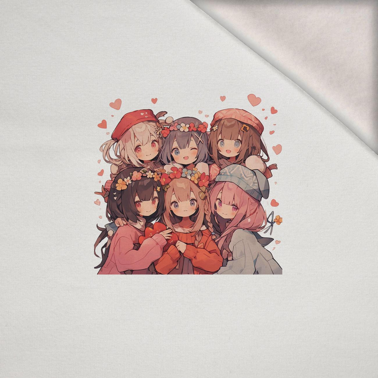 ANIME FRIENDS VZ. 2 - Panel (75cm x 80cm) teplákovina počesaná s elastanem ITY