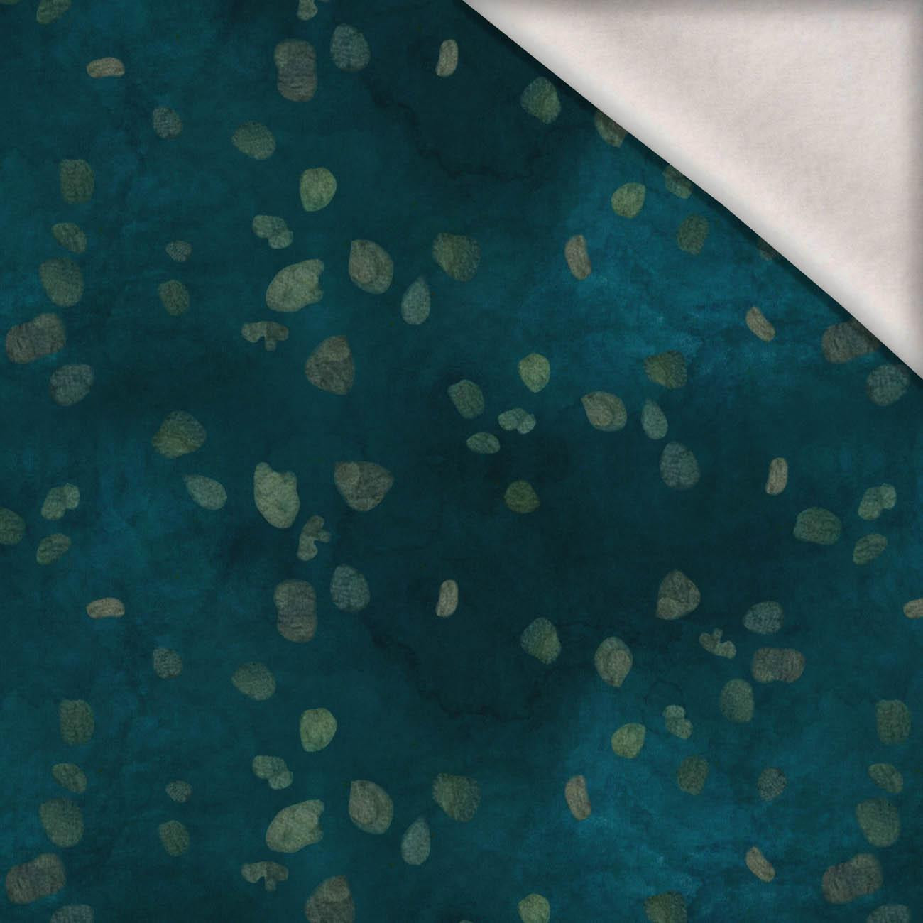 BOHO LEAVES VZ. 3 - teplákovina počesaná s elastanem ITY