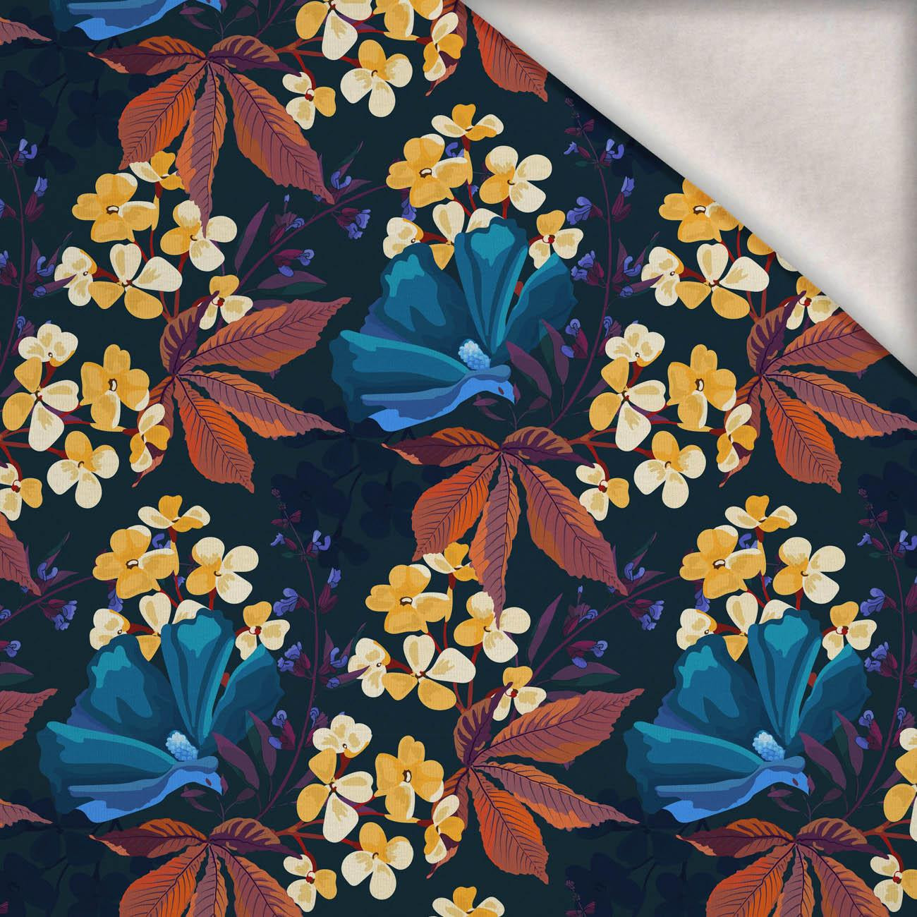 FLORAL AUTUMN VZ. 2 - teplákovina počesaná s elastanem ITY