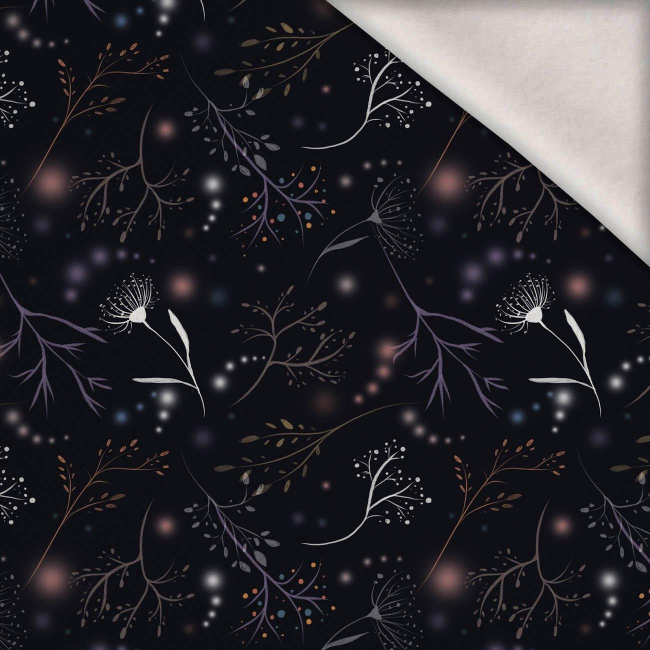 ZIMNÍ VĚTVIČKY vz. 2 (ZIMA V PARKU) - teplákovina počesaná s elastanem ITY